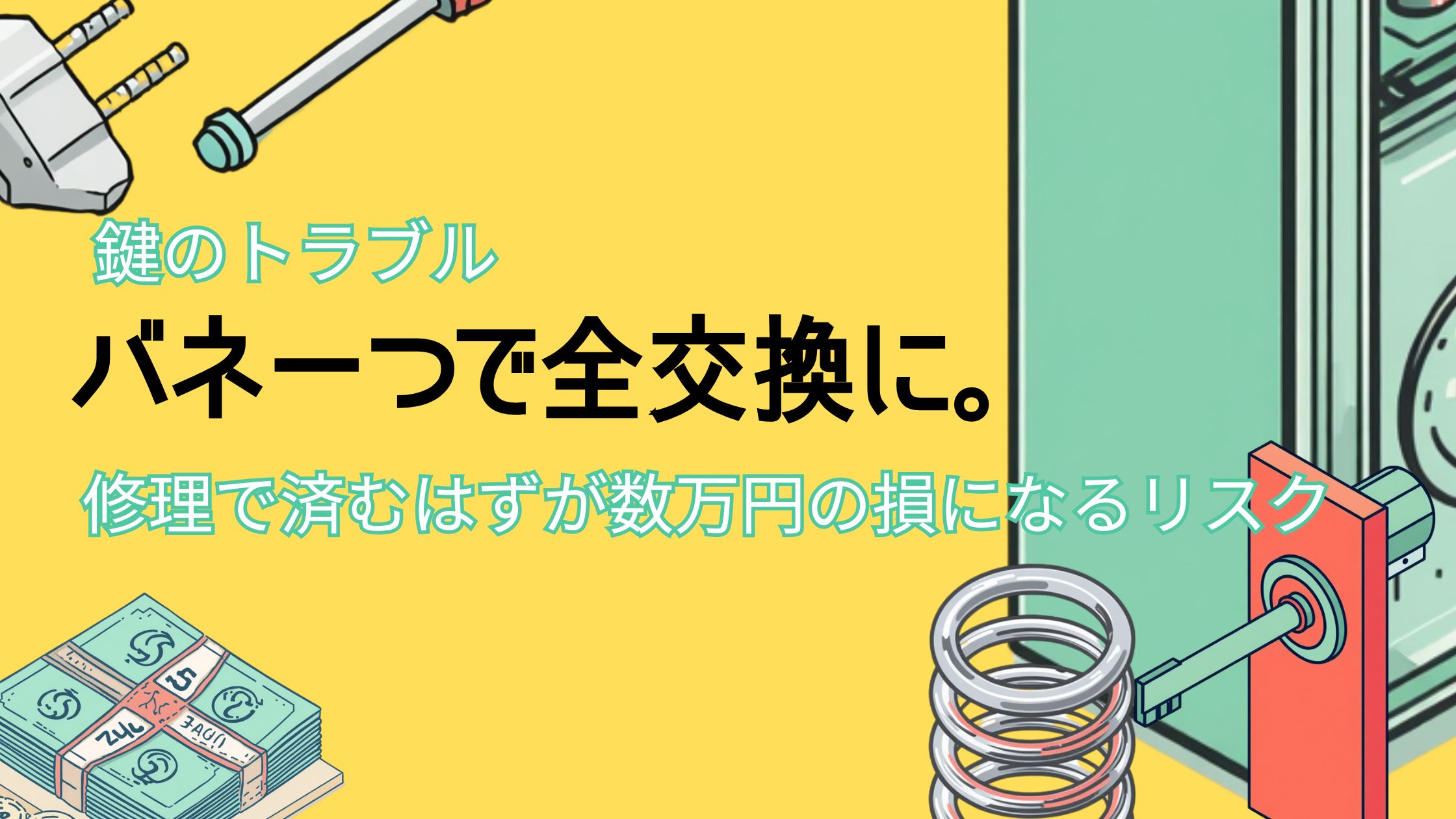 「バネ一つで全交換に。修理で済むはずが数万円の損になるリスク」