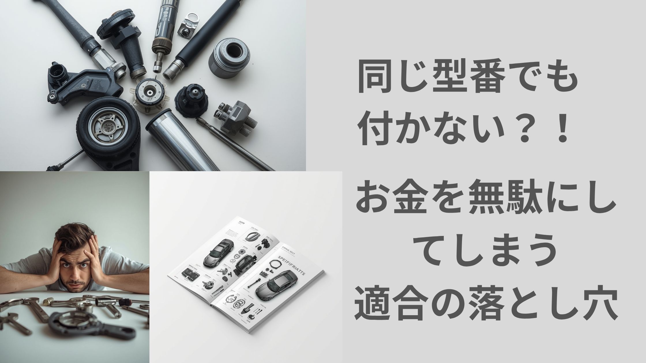「同じ型番でも付かない？お金を無駄にしてしまう『適合』の落とし穴」